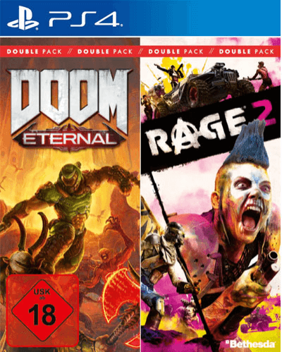 Action Pack: DOOM VFR + DOOM 3 VR box art for Playstation 4